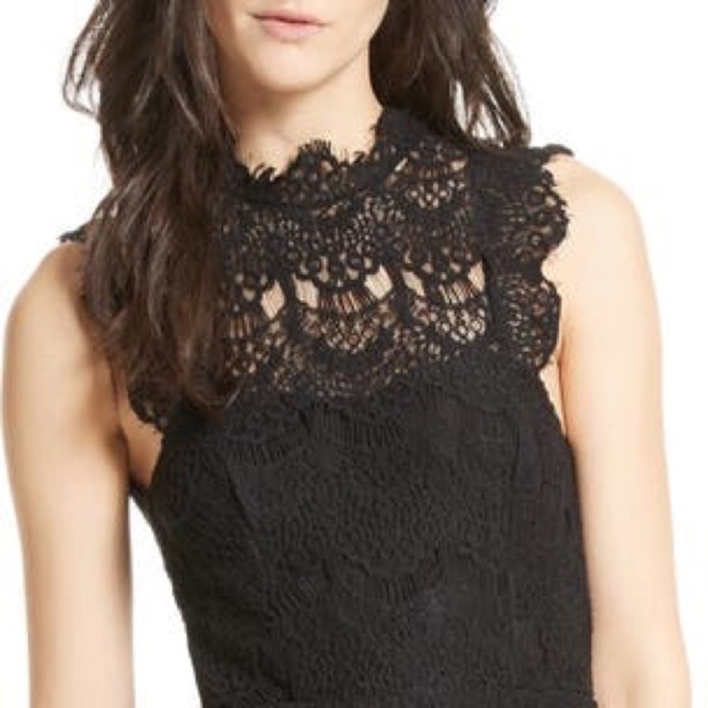 Free People Black Daydream Lace Mini Dress M - Picture 2 of 14